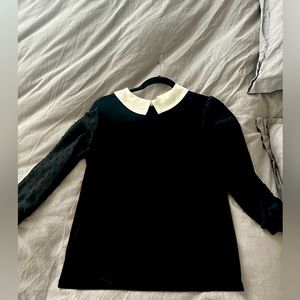 Black three quarter sleeve blouse